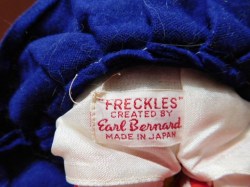 2 cloth dolls freckles label